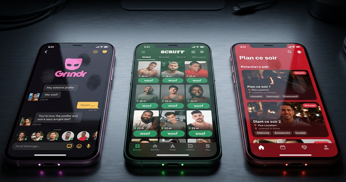 Grindr vs scruff vs plan ce soir